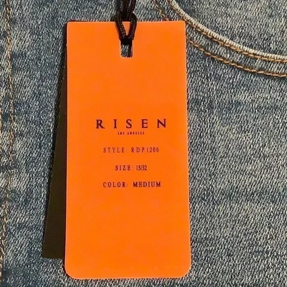 High Rise Medium Wash Relaxed Fit Distressed Skinny Jean - Picture 9 of 9